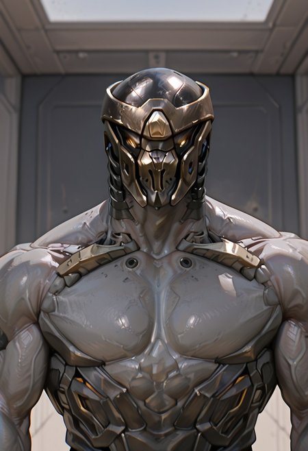 8K, In'ei, perfect depth of field shot, masterpiece, photographic realism, 8K CGI render, beautiful, sharp focus, crisp details, masterclass animation, source_anime, masterpiece,best quality,amazing quality, masterpiece, best quality,chitauri,helmet,visor, newest, absurdres, highres, perfect anatomy, standing, very aesthetic, battlefield,close-up,Upper body focus