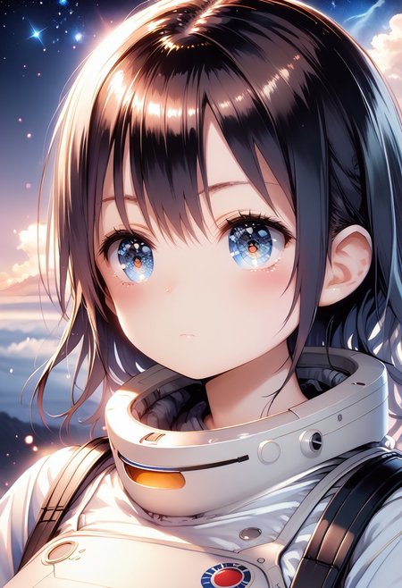 score_9, score_8_up, score_7_up, 1girl,FujisakaLP,high definition eyes, (masterpiece), (best quality), (ultra detailed),(disheveled hair),(illustration), female astronaut j0rd7nj0n3s in space, beautiful face, realistic photo, (portrait), [smoke], [haze], natural lighting, shallow depth of field, photographed on a Canon EOS-1D X Mark III, 50mm lens, F/2.8, (intricately detailed, hyperdetailed), ((RAW color)), sharp focus, HDR, 4k resolution, Cinematic film
