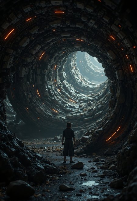 ((((Inside the mind of artificial intelligence)))), (((3d render))) + photorealistic third-person view from below, lots of fine detail in the style of 'pursuit' by gesaffelstein, photorealistic, cinematic lighting, dark atmosphere, volumetric lighting, action pose, epic scene, lots of fine detail, movie style, photography, natural textures, natural light, natural blur, photorealism, cinematic rendering, ray tracing, highest quality, highest detail, Cinematic, Blur Effect, Long Exposure, 8K, Ultra-HD, Natural Lighting, Moody Lighting, Cinematic Lighting, hyper-realistic, vibrant, 8k, detailed, ultra detail,   <lora:midjourney_whisper_flux_lora_v01:1>  electaln   <lora:Electaln-4:0.6>