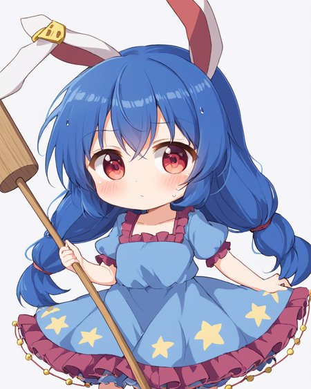seiran \(touhou\),1girl, solo, tears, chibi, pout, blue_dress, :t, mallet, blush, white_background, short_sleeves
<lora:seiran_(touhou)_image1670_2023-12-20-000010:1>,star-shaped_pupils,symbol-shaped_pupils,. gorgeous,key visual, vibrant, studio anime,award-winning, professional, highly detailed,high budget, cinemascope