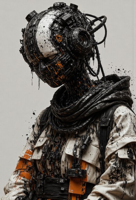 ff-desolascape, ghost in the shell, dangerous wabi sabi cyberpunk geisha android, with intricate mechanical cybernetics
<lora:ck-Sci-Fi-Concepts:0.3>
<lora:flux.1_lora_flyway_Epic-detail_v2:0.6>
<lora:Desolascape_FLUX:1>
<lora:PCB_Image_Enhancer_for_FLUX:0.2>