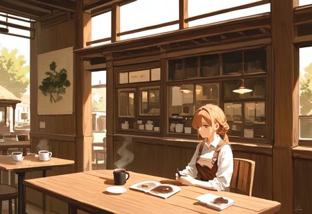 (masterpiece), (score_9, score_8_up, score_7_up,source_anime), 4K8K,
nothing human. Landscape painting, 
Focus coffee, Coffee Cup on Sorcerer, 
Coffee cup on wooden table, in the cafe,