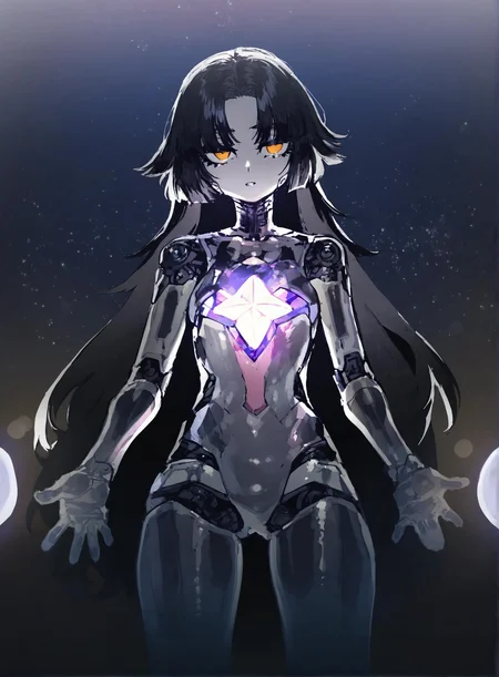 1girl ,katou_danzou_(fate),, ssambatea, quasarcake, Fishine, negative space, see-through_body ,made of, tiny neon glass filaments, w0gf1l, Android, star, solo, glass skin, made of glass,neon light, detailed background, hand out frame,
<lora:illustrious_noobai_epsilon_pred_1_best_quality_v1:0.7> ,<lora:illustrious_noobai_epsilon_pred_1_masterpieces_v1:0.7>,  <lora:add_details_xl:0.7>,<lora:ponyv5_noobE11_1_adamW:.0.5>, <lora:World_of_Glass_Filament:1>
masterpiece, best quality, amazing quality, very aesthetic, absurdres, newest,