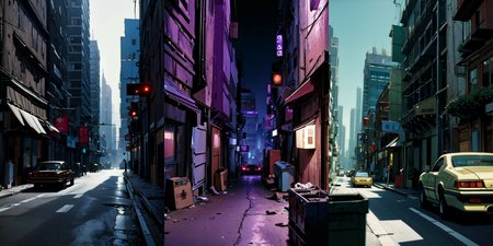 highly insanely detailed, masterpiece, top quality, best quality, highres, 4k, 8k, RAW photo, (very aesthetic, beautiful and aesthetic), bebop cityscape, buildings, radiator, ait conditioning, cardboard box, trash, street, car, <lora:bebopv01:0.8>, 
__lazy-wildcards/dataset/background-color__âââ