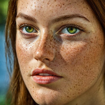 HDR photo of <lora:detailed_notrigger:0.1>
<lora:facial expression style v2:0.1>
<lora:perfection style:0.1> perfection style
<lora:TeethXL:0.1>
<lora:detailed:0.1> detailed
<lora:skin texture style:0.2>
 <lora:SDXLHighDetail_v5:0.2>
 <lora:HDR high dynamic range style:1>
HDR high dynamic range cinematic photography of a woman with long hair and freckles on her face, hdtv, High dynamic range style, vivid, sharp, detailed, perfect, perfection, realism, cinematic exposure, hdr film, hdr DSLR, hdr cinematic color, hdr cinematic contrast, hdr jpeg, HDR style, 1girl, solo, long hair, looking at viewer, brown hair, closed mouth, green eyes, blurry, lips, eyelashes, depth of field, blurry background, portrait, freckles, realistic, nose, photorealistic
, High dynamic range, vivid, rich details, clear shadows and highlights, realistic, intense, enhanced contrast, highly detailed