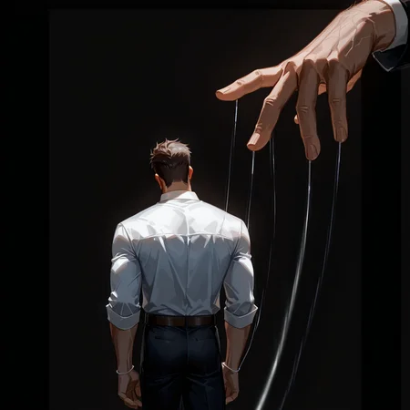 <lora:puppet_strings_illustrious:0.8> ppptstrngs, puppet strings, string, restrained, 2boys, empty eyes, out of frame, black background, 
(very short hair, beard, bara, mature, facial hair, stubble, beard, full beard, sideburn, beard, a lot of beard, ), facial hair,male focus, muscular male, muscular male, bara, mature,  bara, mature, aixiwuganda_(20222192), very awa, masterpiece, best quality, absurdres, newest, perfect quality, detailed background, intricate details,
<lora:slider_Body Type_alpha1.0_rank4_noxattn_last:3><lora:style_Anime Summer Days 2 Style SDXL_LoRA_Pony Diffusion V6 XL:.6><lora:slider_cfg_scale_boost:.7><lora:Artist6p:.55>, Artist6p, Artist04p,<lora:slider_il_brightness_slider_d1:-1><lora:slider_il_contrast_slider_d1:-1><lora:slider_DarkSlider1.2_alpha1.0_rank16_full_300steps:-.6>