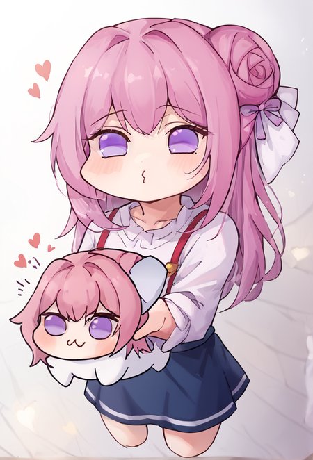 score_9, score_8_up, score_7_up, source_anime,
BREAK
<lora:Doro_X_PDXL_V1:1.0>, doro, creature, pink hair, purple eyes, hair bun, hair bow, no humans, white skin, four legs, solid circle eyes, no pupils, chibi, ;3, 
<lora:FrierenBlowingKissMeme_XLPD:1.0>, IncrsBlowingKiss, heart, blowing kiss,
white background, realistic, 
BREAK
depth of field, lights, illumination,
<lora:GoddessofNikkie_PonyXL:0.8>, Nikkedusk_Style,