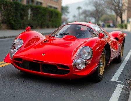 realistic photo of a car, ultra high quality, very detailed, sharp focus, highly detailed,<lora:Ferrari_412P:1>, 412p, ferrari