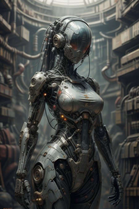 biomechanical style masterpiece,best quality,absurdres,high details,8K,photorealistic,amazing body,at distance,cowboy_shot,posing,flirting,(playful gaze, smirking:1.1),1girl,<lora:r4gdroid_v2:0.7>,r4gdr01d,gynoid,<lora:Cyberhelmet:0.3>,cyberhelmet,helmet,cyberpunk,antennas,<lora:Concept_-_Hella-sthetic_v2:0.7>, . blend of organic and mechanical elements, futuristic, cybernetic, detailed, intricate
