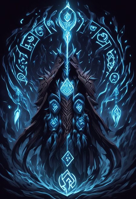 In the darkest of nights, elemental runes are summoned
Glowing Runes