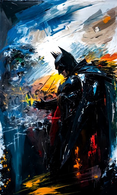 Batman, oil painting