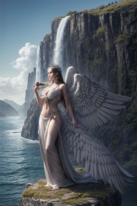 masterpiece, highly detailed, cinematic, medium shot, three-quarter perspective, depth of field, highly detailed face and body, intricate detail, cinematic shot, award-winning photography, 8K, UHD, HDR. JuggernautNegative,beautiful face and perfect eyes, Close-up face, happy, mysterious 
An image depicting the four earthly elements - fire, water, earth and air - intertwined in a harmonious whole, depicted with symbolic figures:
Fire: A fiery phoenix stretched in the sky, with brightly burning feathers, symbolizing rebirth, transformation and spiritual power.
Water: The mighty Neptune rising from the waves of the sea, holding a trident, symbolizing fertility, emotions and the depth of the subconscious.
Earth: A gigantic stone giant, firmly planted on the ground, with a wise face and penetrating eyes, symbolizing stability, strength and connection with nature.
Air: An ethereal angel soaring among the clouds, wings outstretched, symbolizing freedom, inspiration, and a spiritual connection with the higher.
composition:
The four figures are arranged in a dynamic composition,
Colors and light should be used to emphasize contrast and dynamics between elements.
Additional details:
You can add landscape elements such as mountains, forests, rivers or clouds to enrich the image.
 to use symbols to represent more abstract ideas such as balance, the cycle of life or unity.
style fantastic, realistic.