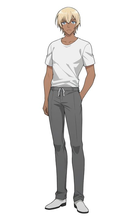 8k, best quality, masterpiece, (ultra-detailed), (high detailed skin), 
(full body:1.25), (white background:1.4), (simple background), standing, looking at viewer, (solo:1.2), 
<lora:anst-Net-Tanger:0.8>, anst, solo, 1boy, male focus, blonde hair, blue eyes, 
pants, white shirt,