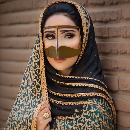 arabic_female_1, a arabic women with burga over her face looking very beautiful