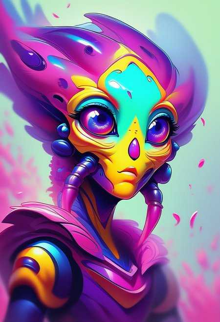 score_9, score_8_up, score_8, score_7_up, score_7, 
--(very aesthetic, best quality, ultra detailed), intricate details,
masterpiece, perfect, award winning, prize winning, concept art, 
alien space insect, bulbous body,  bug eye, compound eyes,  techno insectoid, shiny body, reflective body, alien planet, lush wildlife