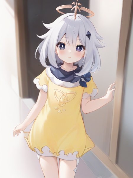 <lora:æ´¾èxl-000006:1>,paimeng girl,short dress