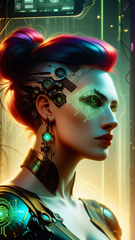 score_9, score_8_up, score_7_up, score_6_up, <lora:CyberpunkWorldPony:1> CyberpunkWorld a portrait of a beautiful sorceress wearing a black robe with gold embroidery, casting a spell, green glows, painted by artgerm and tom bagshaw, in the style of magic the gathering, perfect face, symmetrical face, highly detailed digital art, cyberpunk, neon lights, glow, blue tone, sci fi, tech, (Masterpiece:1.3) (best quality:1.2) (high quality:1.1)