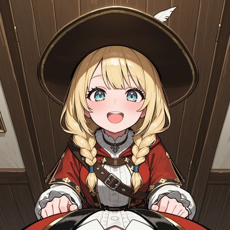 masterpiece, best quality, 32k, high resolution, absurdres,  bard, 1girl, solo, POV, looking at viewer, blush, smile, open mouth, upper teeth only
