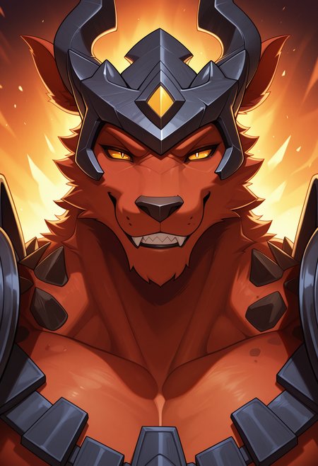 masterpiece, best quality, amazing quality, solo, 1boy, IFNasus, Helmet, shoulder armor, smile, close-up