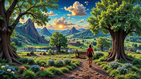 Latvian beautiful  landscape, day, woman, very intricate, very detailed, sharp, bright, colorful, <lora:Hand v2:1> <lora:Anti-Blur:2><lora:Insane Detail Slider:0.5>  <lora:flux.1_lora_flyway_Epic-detail_v2:0.3><lora:fluxenhancer:0.5> <lora:Magic of Art:0.6> Magic style