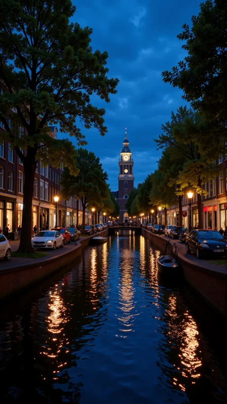photo, photography, Fujifilm XT-4 Viltrox, Amsterdam, Netherlands landscape, dusk, very intricate, very detailed, realistic. sharp, bright, colorful, film grain, high contrast, <lora:Anti-Blur:1><lora:Insane Detail Slider:0.25>  <lora:flux.1_lora_flyway_Epic-detail_v2:0.3> <lora:fluxenhancer:0.25>