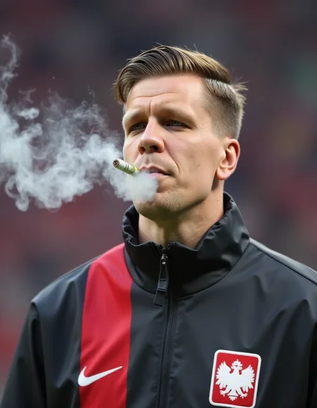 <lora:wojtek-szczesny-000004:1> wojtek szczesny, smoking cigarete