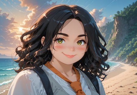 IllusP0s, PonyScores7, source_anime, ah1, IllustriousQual, interesting, exciting, spectacular, wonderful, amazing quality, absolutely eye-catching, 
BREAK <lora:xl_more_art-full_v1:0.2>, <lora:aesthetic_anime_v1s:0.2>, <lora:EpicF4nta5yXL:0.2>, <lora:detailxl:0.2>, detailxl, <lora:Fant5yP0ny:0.2>, amazing quality, best aesthetic, absurdres, illustration, Volumetric_Lighting, ultra-detailed, very aesthetic, intricate details, best_quality,  lazympos, <lora:Add_Details_v1.2:0.4>, <lora:quality_modifiers_masterpieces_v1:0.2>, <lora:ZootPonyAnime_V1_r2:0.2>, <lora:Bestifacator2:0.2>,
BREAK (((yoga backbend))),
BREAK Stable_Yogis_PDXL_Positives, AS-Adult, <lora:Complicated fantasy portrait - XL Pony V2.0:0.2>, bad-hands-5, <lora:HDA_Detailer:0.3>, <lora:natsumi_style:0.2>, <lora:by_usakun-pony:0.2>, by usakun, <lora:Akina_Bbw_Style_-_PonyXL:0.2>, AkinBw, ((wallpaper)),
BREAK 1girl, mature female, (curvy), round-chin, caucasian, <lora:ETO_OC_Illustrius:0.5>, eto_oc, skindentation, (plump), thick thighs, wide hips, busty, voluptuous, <lora:Venus body IXLS3_alpha16.0_rank32_full_last:0.8>, <lora:shinyskin2:0.2>, glistening skin, HDA_FatGirlXL, round ass, large breasts, <lora:perfection style:0.2>, perfection style, perfection, 
BREAK ((<lora:Mari_Ohara_All_outfits_from_the_Love_Live_Sunshine_anime_series_-_Illustrious:0.7>, ohara mari, School uniform with orange tie, shoes)),
BREAK (curly hair), long hair, (black hair:1.4), (parted hair:1.7), messy hair, kinky curls, <lora:hairdetailpxl:0.2>, hairdetailpxl,
BREAK (half green and brown eyes), (colorful eyes), (multicolored eyes), (downturned eyes:1.4), expressive eyes, <lora:perfect-eyes:0.4> perfecteyes , EyesHD, (round face:1.2), (thick eyebrows:1.3), (plump face), <lora:Round_face:0.2>, lips, <lora:DetailedEyes_xl_bdsqlsz_V1:0.2>, <lora:Eyes_Lora_Pony_Perfect_eyes:0.2>, <lora:focusoneyes:0.2>, <lora:cinematic eye color style illustrious v1:0.2>,
BREAK (((embarrassed nose blush smile expression))), <lora:Expressive_H:0.2>, Expressiveh, <lora:Emotional_Anime_Expressions_PonyXL_Concept:0.2>, emotional, <lora:Best_Facial_Expression_LoRA_PONY:0.2>, looking at viewer, <lora:Detailed expressive EXEV style -XL Pony V1.0:0.2>, FaceDetail, <lora:Best_Facial_Expression_Helper_XTREME_ILLU:0.4>, kaogei,
BREAK (((a serene view of the Na Pali Coast shrouded in mist during early morning, The dramatic cliffs rise from the ocean, creating an ethereal atmosphere that captures the essence of Hawaii))), <lora:Background Detailer - SDXL:0.2>, 4k, 8k, Ultra HD, Masterpiece, Best quality, Detailed background, <lora:Add_more_details_V2_XLpony:0.2>, full_details, <lora:background-type1:0.2>, <lora:AddMicroDetails_Illustrious:0.8>, addmicrodetails,