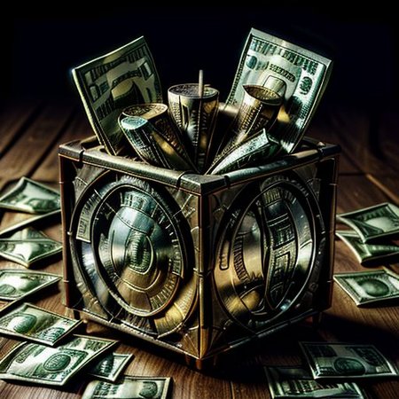 stretch, Sharp image, 4k, 8k, Detailed and Intricate, Cinematic, Dynamic Lighting, 
OverallDetail,  dollar world, ultra detailed, ultra resolution, Dollar bills, vault, no people, fully generated, amazing, beautiful, authentic dollarbills, painting