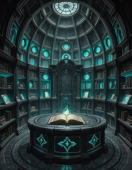 Buried deep within the necromancerâs fortress lies the Library of the Forgotten, an ancient, labyrinthine archive where no living hands have ever turned a page. The immense chamber stretches endlessly into the darkness, its towering bookshelves carved from obsidian and bone, spiraling upwards into unseen heights. The very air hums with an eerie resonance, filled with the whispers of knowledge long abandoned by the mortal world.
The shelves are packed with tomes bound in withered flesh, their covers etched with shifting runes that glow faintly with unholy light. Some books seem to breathe, their spines expanding and contracting like living creatures, while others are locked with chains of rusted iron, sealed by ancient curses too dangerous to be unleashed. Scrolls, brittle with age yet untouched by time, hover in the air, slowly unraveling and reforming, as if reading themselves in a silent, endless cycle.
At the heart of the library stands a massive circular desk, hewn from black stone and inlaid with veins of glowing green energy. Upon its surface, quills made from skeletal fingers hover above open grimoires, tirelessly transcribing forbidden knowledge in ink that shimmers like liquid shadow. Dust does not settle hereâonly the weight of forgotten secrets, pressing down like an invisible hand upon any who dare enter.
Above, the ceiling is a vast cosmic void, an endless expanse of swirling darkness where distant, malevolent stars flicker in unnatural constellations. Occasionally, something moves between the stars, a shape vast and unknowable, watching the library in silence.
In the farthest reaches of the chamber, towering stone monoliths stand, inscribed with ever-shifting text in a thousand dead languages. Some glow faintly, others pulse like beating hearts, their inscriptions rearranging as if whispering among themselves. The floor between them is covered in intricate ritual circles, their markings pulsating with a faint, necrotic glow, hinting at the presence of knowledge too terrible to be contained within mere books.
No footsteps ever disturb the silence, no voices break the eternal stillnessâonly the endless rustling of pages turning on their own, the quiet scraping of phantom quills, and the occasional, distant sound of something shifting among the shelves.
This is not a place of learning.
It is a tomb of knowledge, a repository of secrets too dangerous to be spoken, where books are not just readâthey watch, listen, and remember.
Style & Mood :
- Dark fantasy, gothic horror, necromantic aesthetics
- Cinematic, highly detailed, eerie lighting
- Infernal atmosphere, filled with shadows, glowing runes, and whispering books
- Inspired by the works of ZdzisÅaw BeksiÅski, H.R. Giger, and dark medieval occultism 
<lora:SDXLFaeTastic2400:0.4> <lora:extremely_detailed:0.4> extremely detailed,necromancer l1br4ry, <lora:necromancer_l1br4ry-i:1>, Masterpiece,best quality,hi res,8k,hi res,8k,award winning,(sharp focus, intricate, highly detailed),